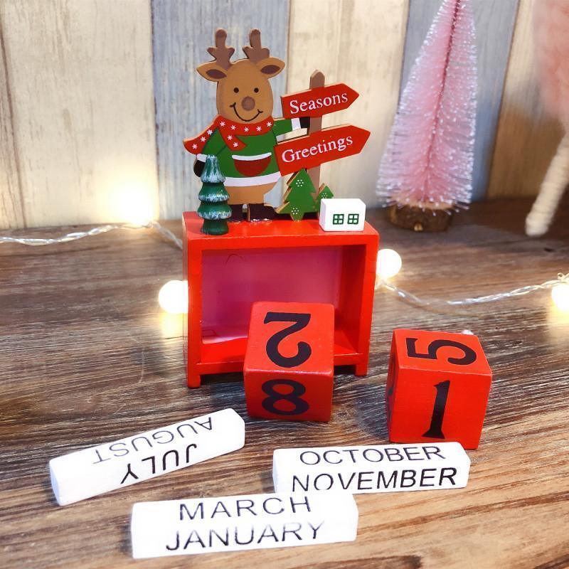 Calendrier de l'Avent mini en bois – compte à rebours 14 × 7 cm