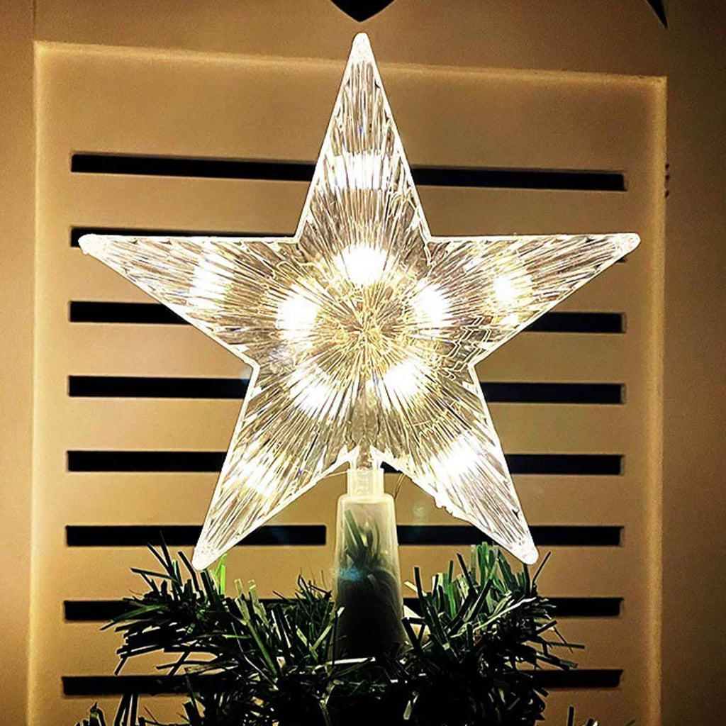 Cimier de sapin lumineux LED – fonctionne sur piles