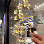 Décoration lumineuse de fenêtre à ventouse – LED blanc chaud