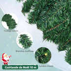 Guirlande de sapin lumineuse – 100 LED blanc chaud, 2,7 m