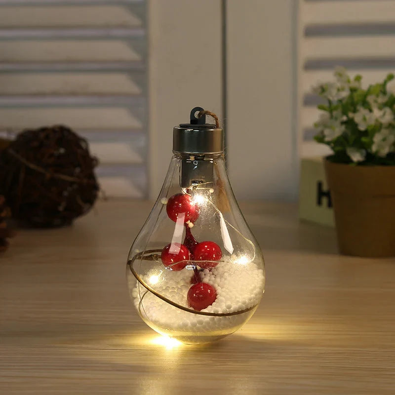 Ampoule décorative LED à suspendre – mini-paysage de Noël
