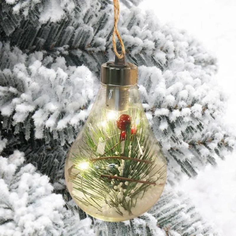Ampoule décorative LED à suspendre – mini-paysage de Noël