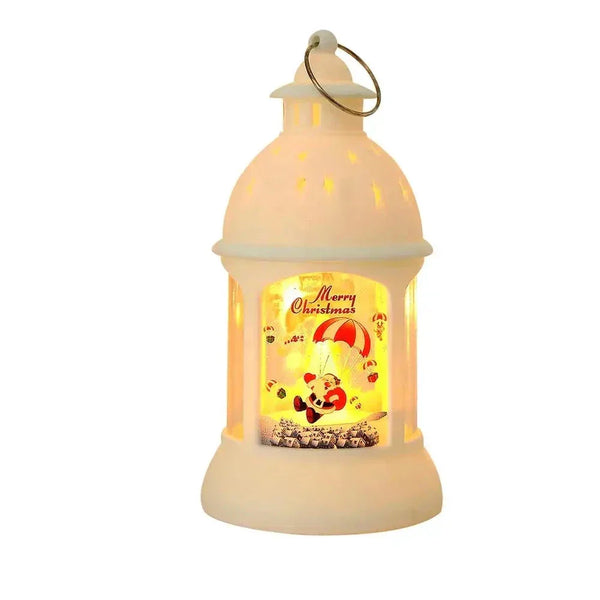 Lanterne de Noël LED – Père Noël, bonhomme de neige ou sapin