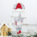 Père Noël parachutiste en peluche – suspension de sapin