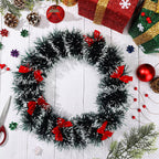 Guirlande de Noël en lamelles rouges – avec nœuds