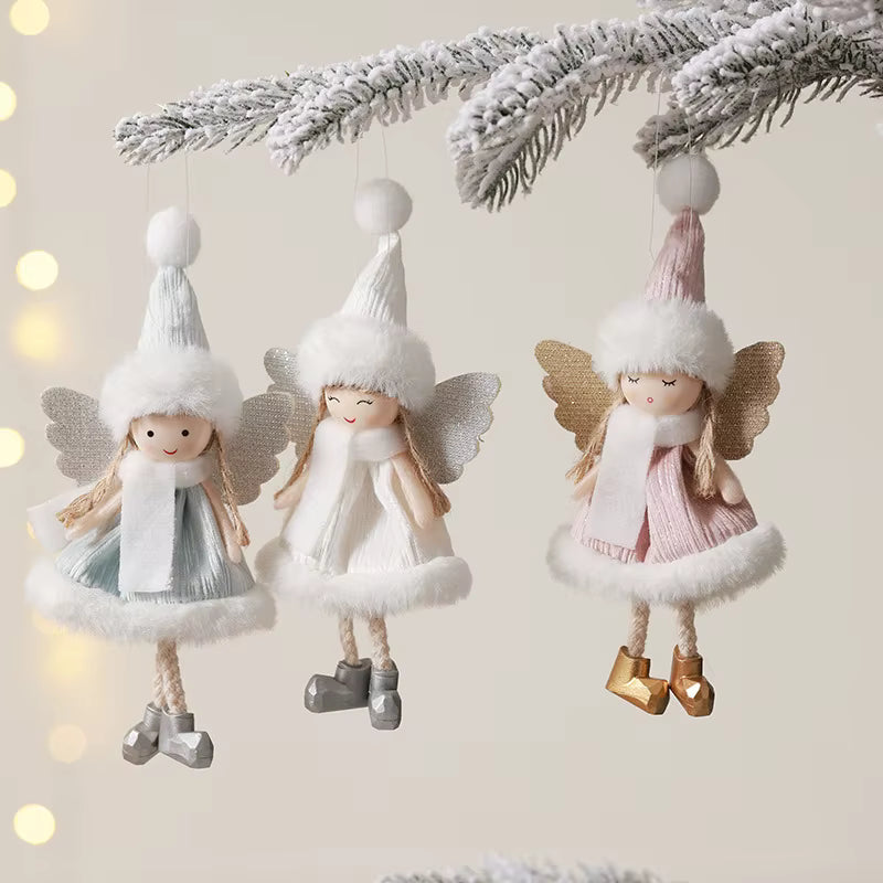 Ange en peluche à suspendre – ornement de Noël 15 à 20 cm