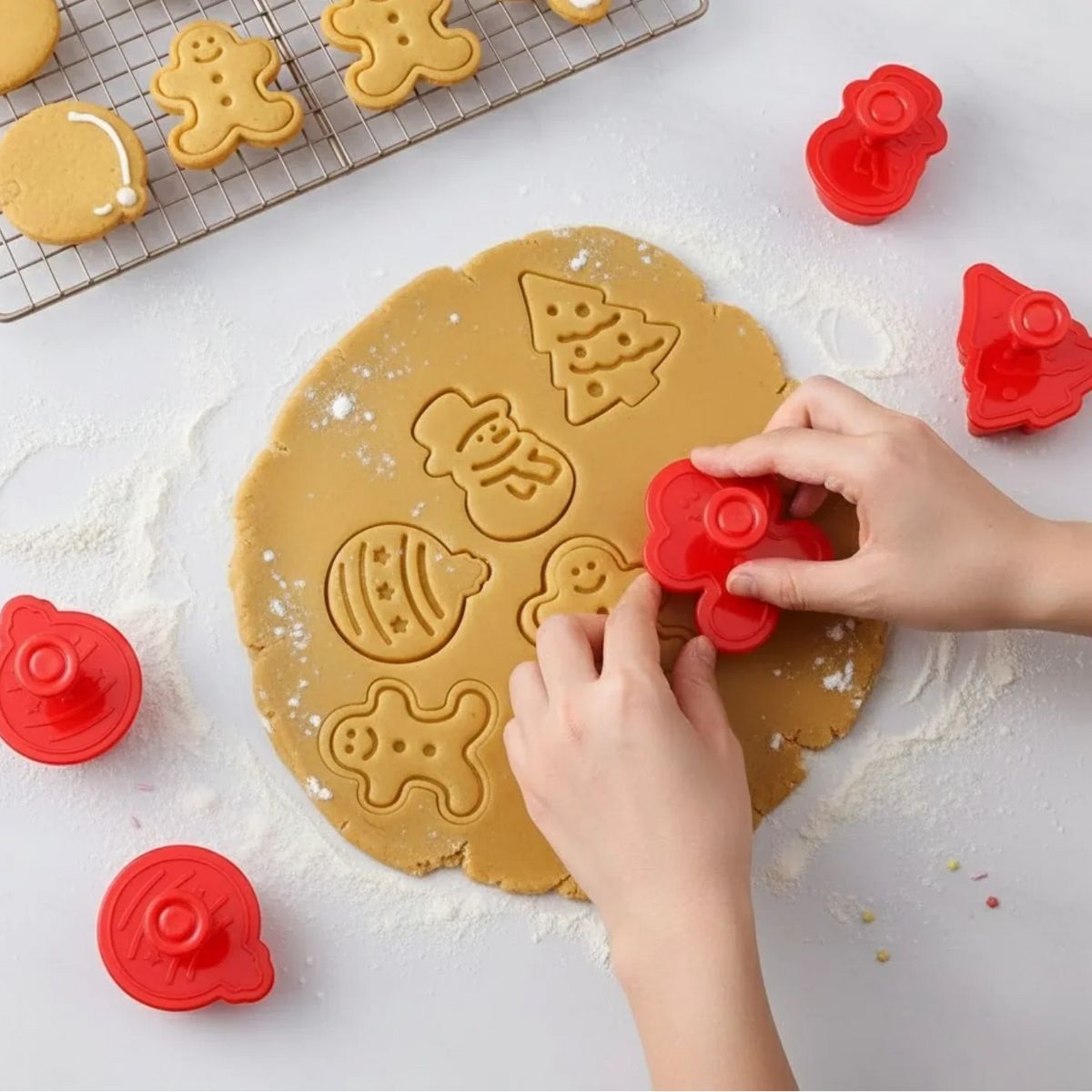 Emporte-pièces 3D de Noël – lot de 4 pour biscuits