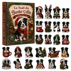 Calendrier de l'Avent border collie – 24 pendentifs acrylique
