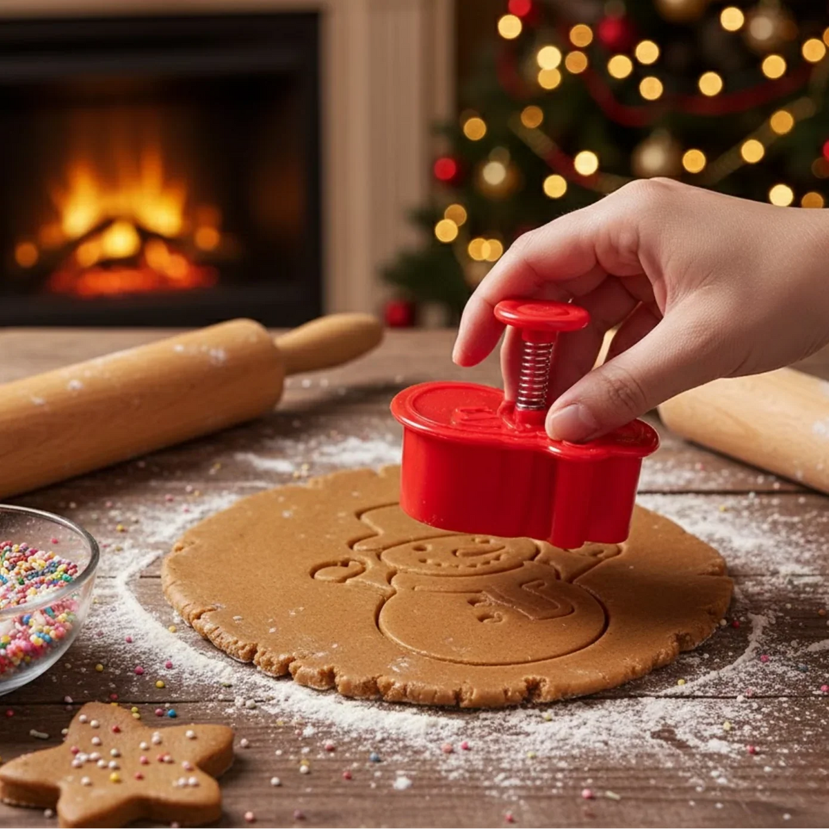 Emporte-pièces 3D de Noël – lot de 4 pour biscuits