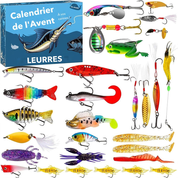 Calendrier de l'Avent Pêche 2026 – 24 leurres pour pêcheurs