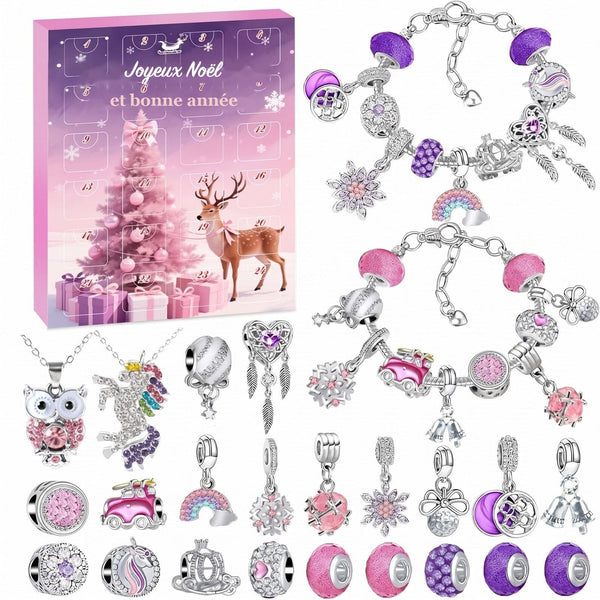Calendrier de l'Avent Bijoux 2026 – 24 charms et bracelet