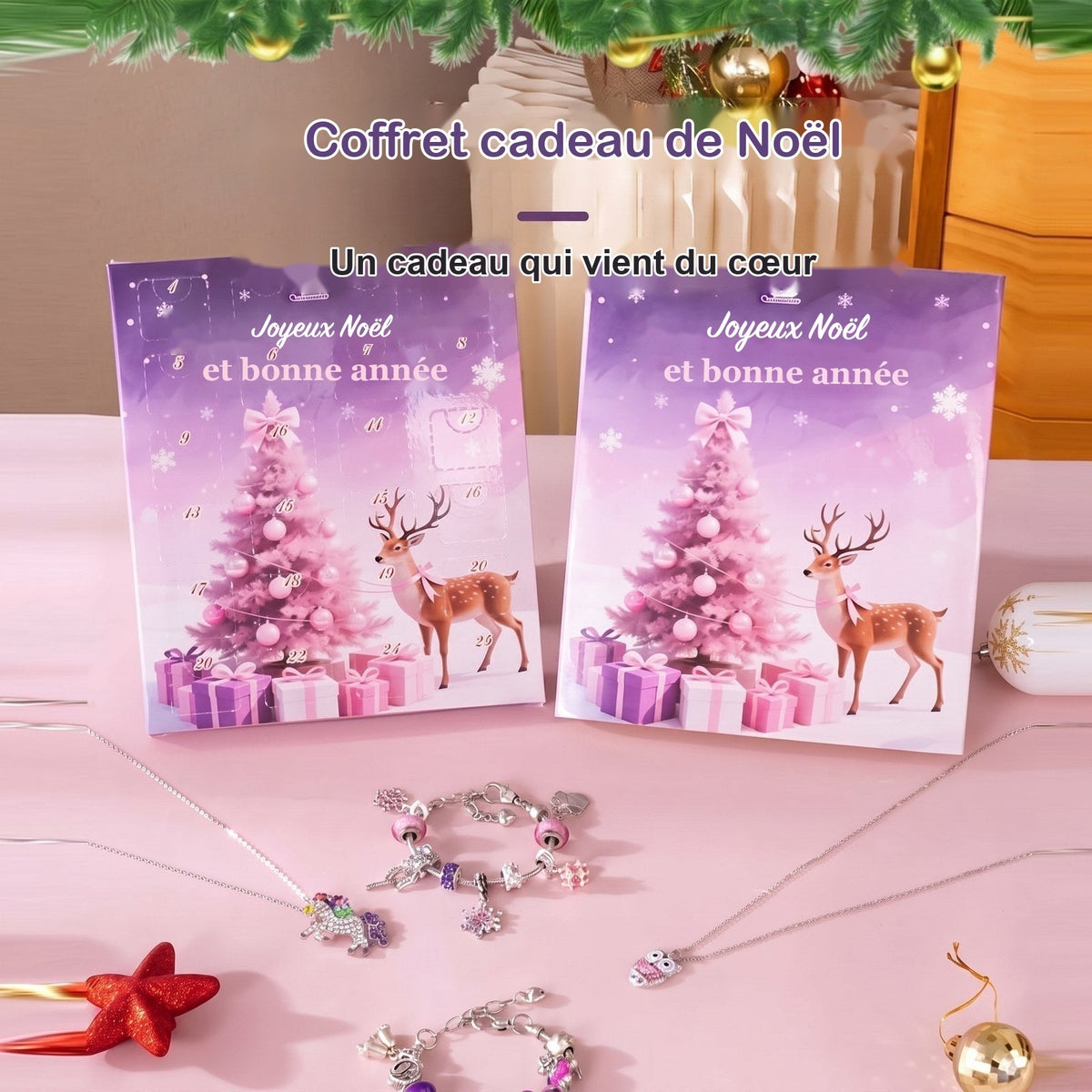 Calendrier de l'Avent Bijoux 2026 – 24 charms et bracelet